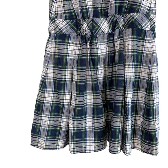 Land’s End Girl’s Green Plaid Jumper Dress - Picture 6 of 13
